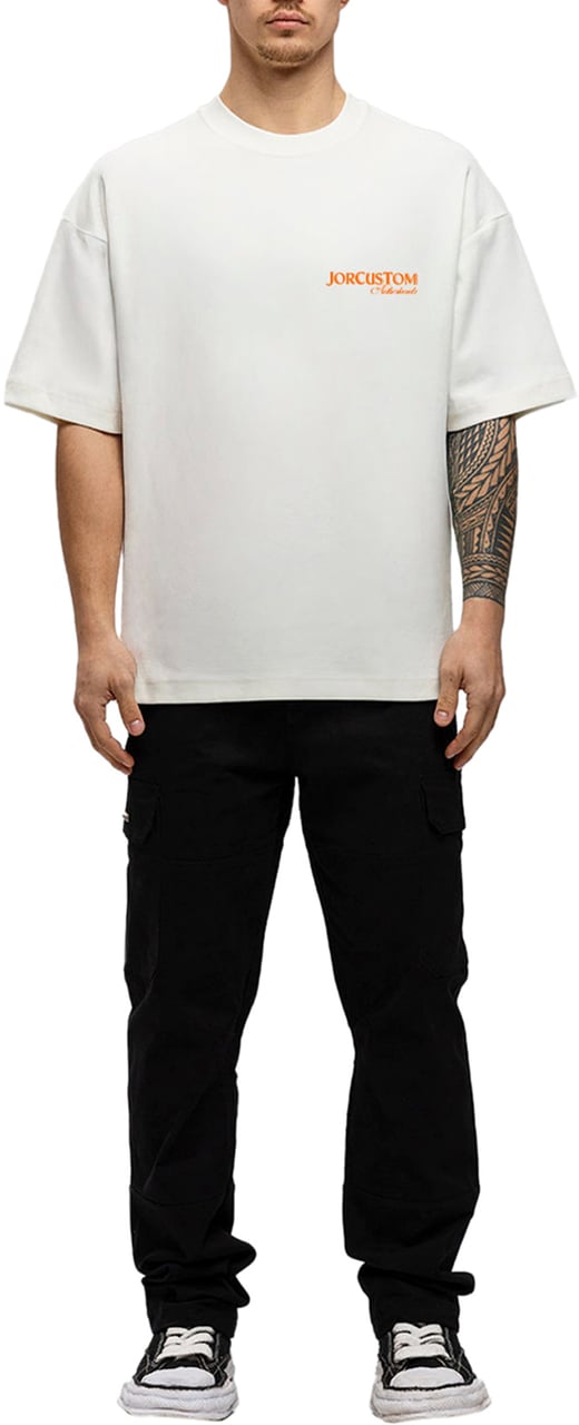 JORCUSTOM Ribbon Kd Oversized T-Shirt White Wit