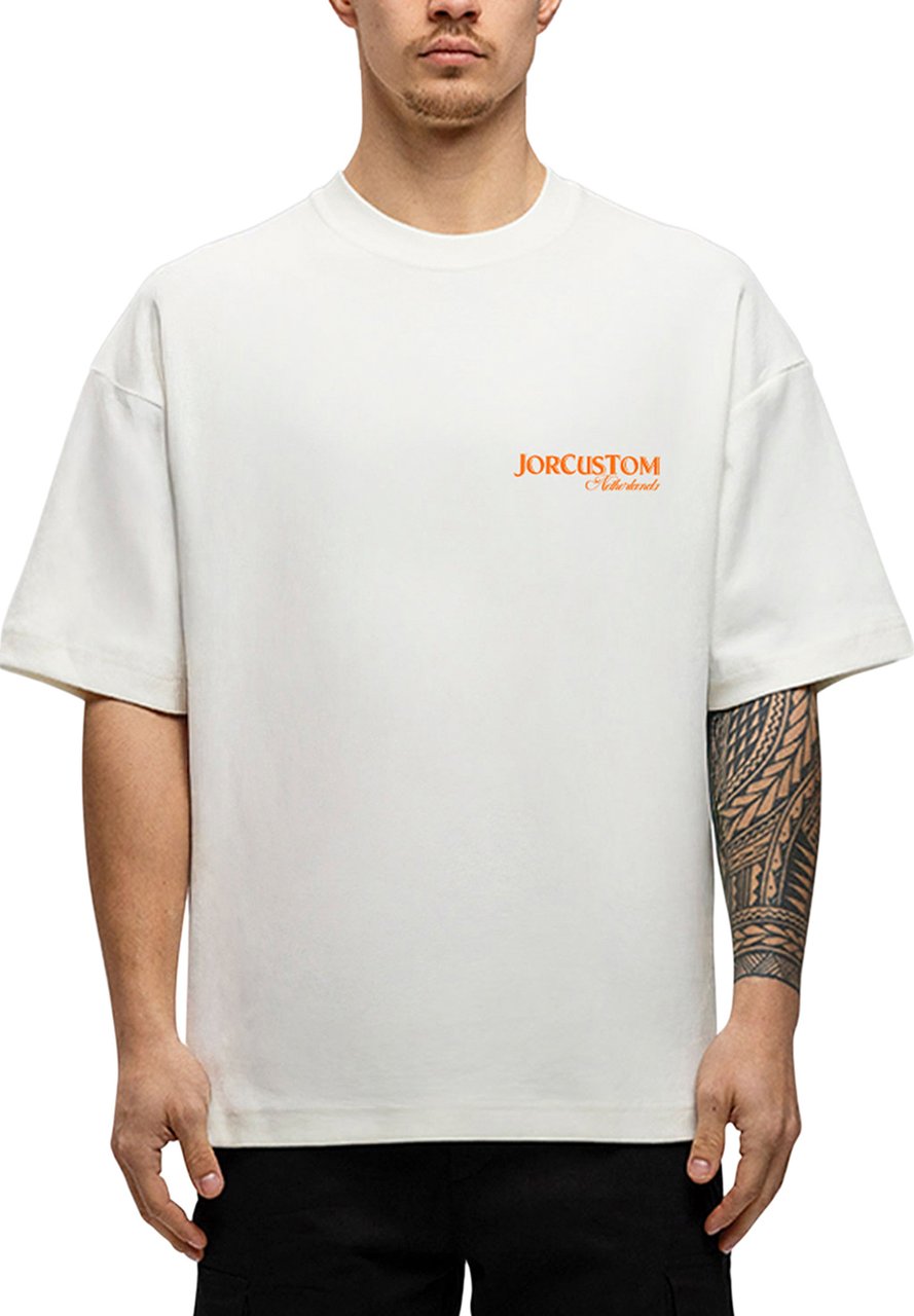 JORCUSTOM Ribbon Kd Oversized T-Shirt White Wit