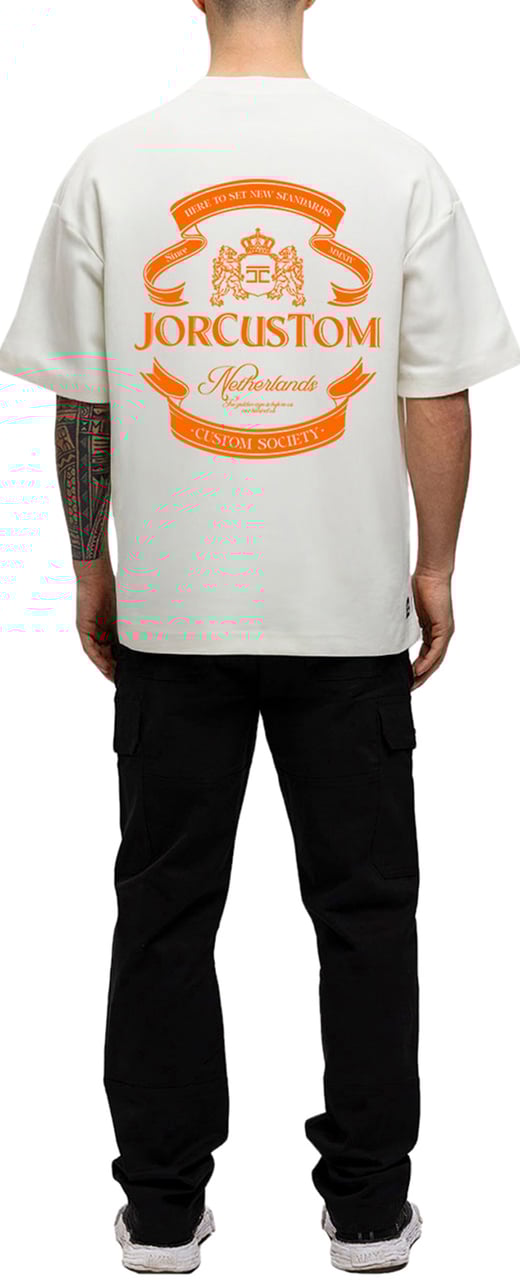 JORCUSTOM Ribbon Kd Oversized T-Shirt White Wit