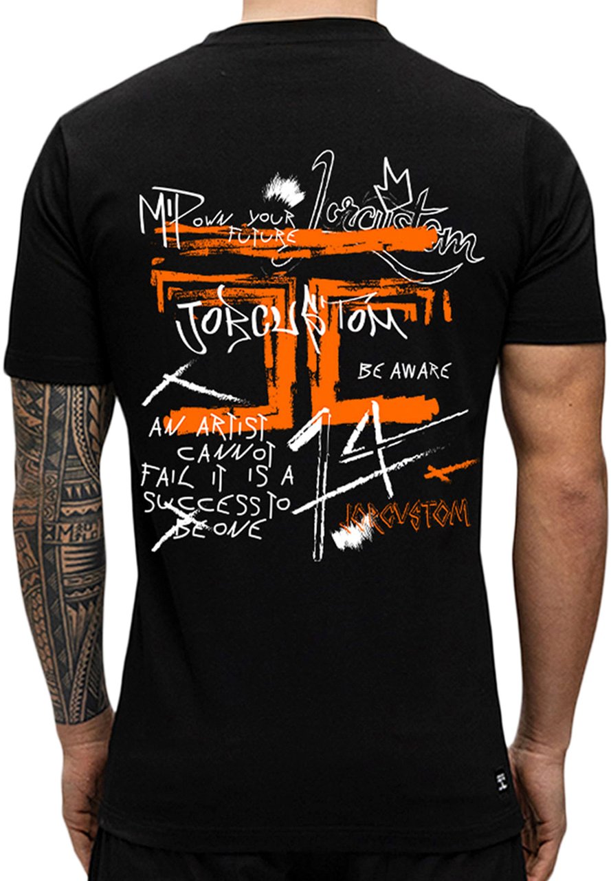 JORCUSTOM Artist Kd Slim Fit T-Shirt Black Zwart