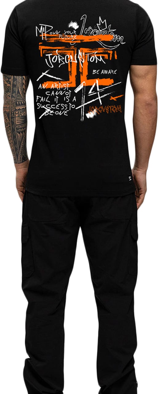 JORCUSTOM Artist Kd Slim Fit T-Shirt Black Zwart