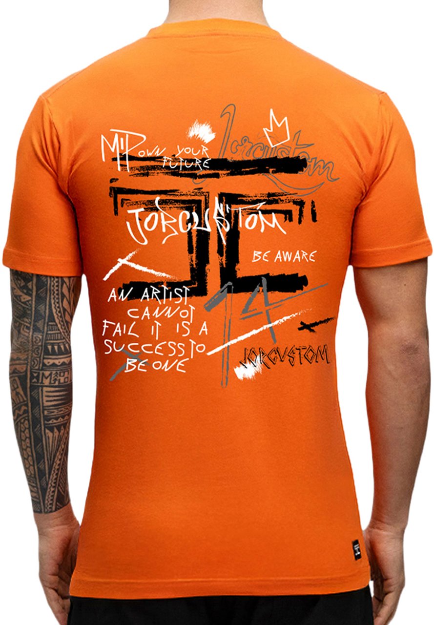 JORCUSTOM Artist Kd Slim Fit T-Shirt Orange Oranje
