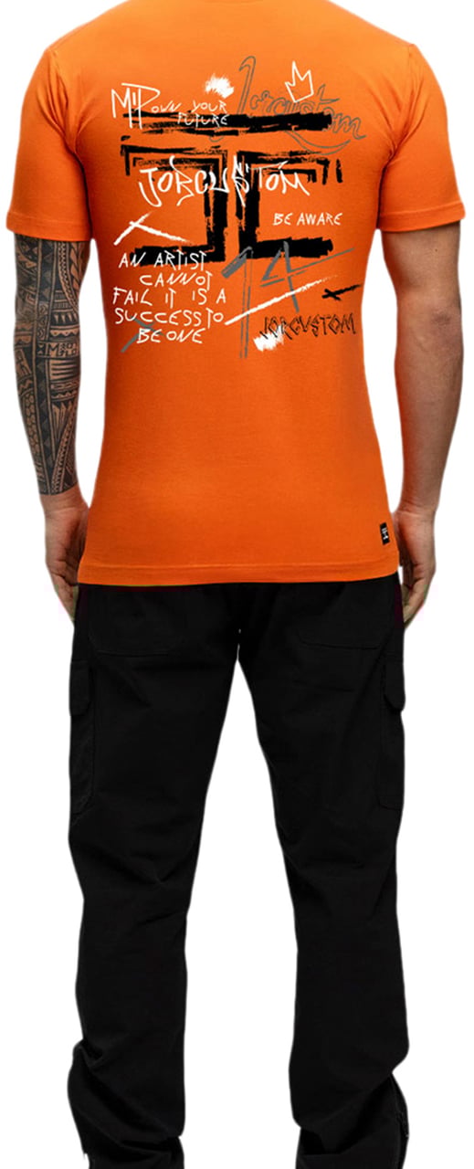 JORCUSTOM Artist Kd Slim Fit T-Shirt Orange Oranje
