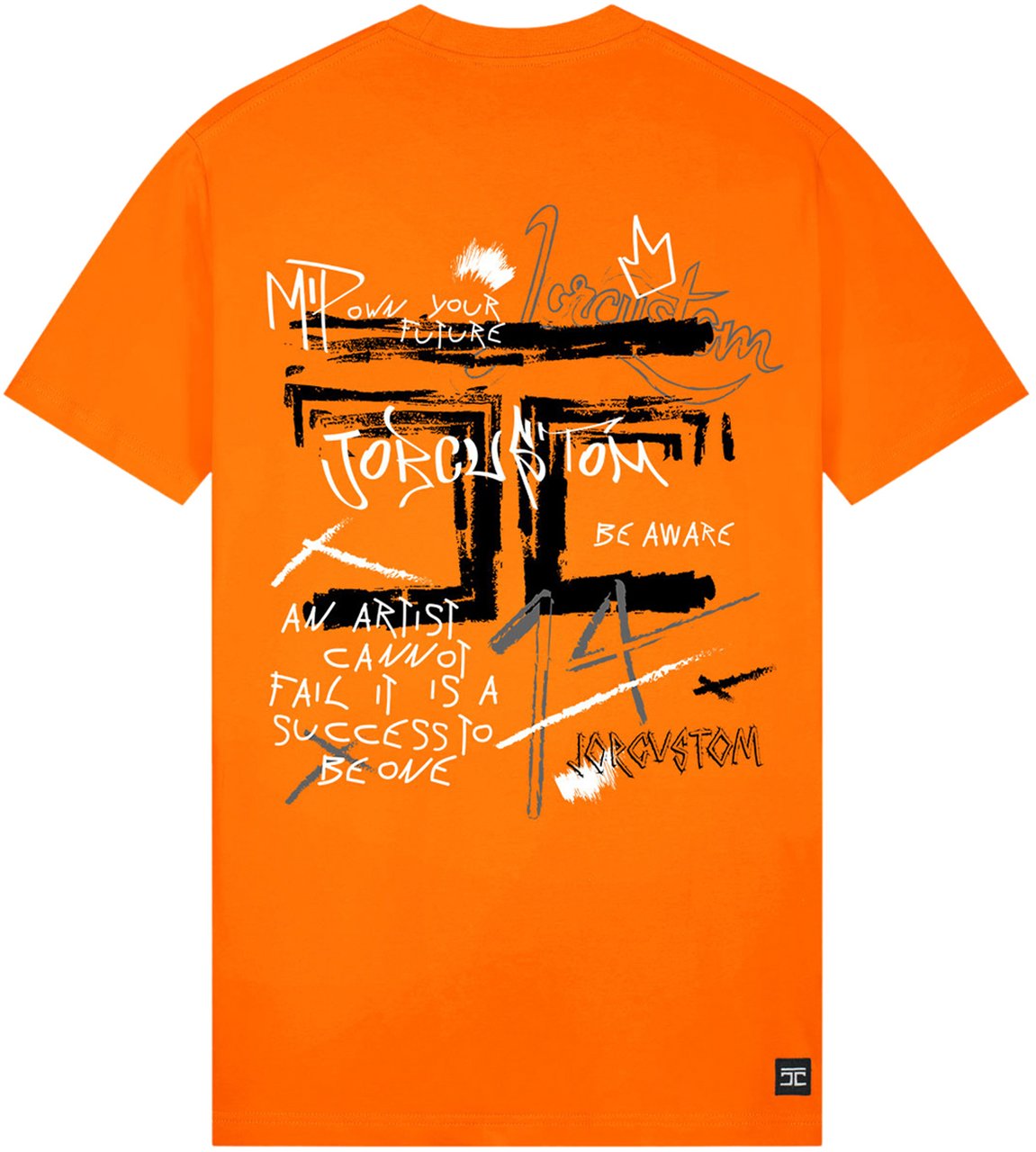 JORCUSTOM Artist Kd Slim Fit T-Shirt Orange Oranje