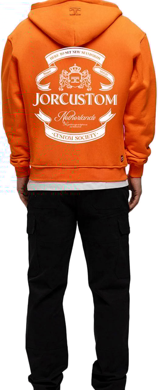 JORCUSTOM Ribbon Kd Zipped Hoodie Orange Oranje