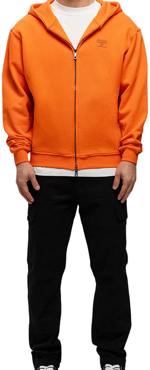 JORCUSTOM Ribbon Kd Zipped Hoodie Orange Oranje