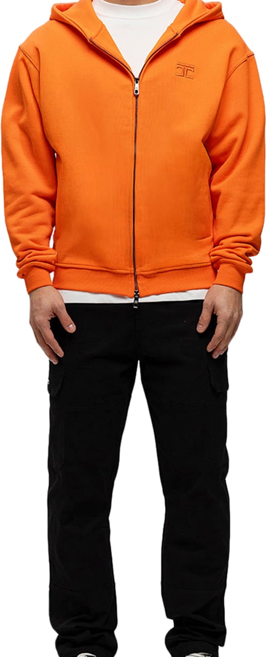 JORCUSTOM Script Kd Zipped Hoodie Orange Oranje