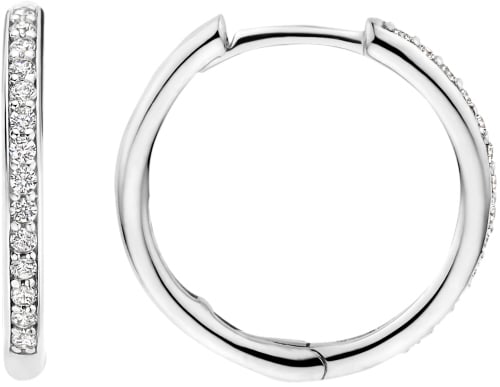 Ti Sento Ti Sento Oorbellen 7959ZI Zilver Gerhodineerd met Zirkonia 18mm Divers