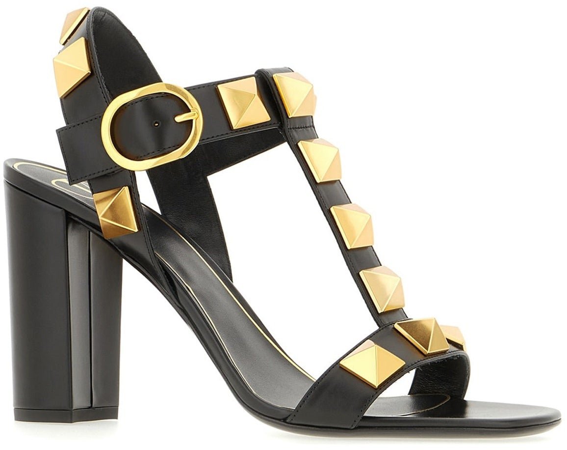 Valentino Valentino Garavani Roman Stud Sandals Zwart