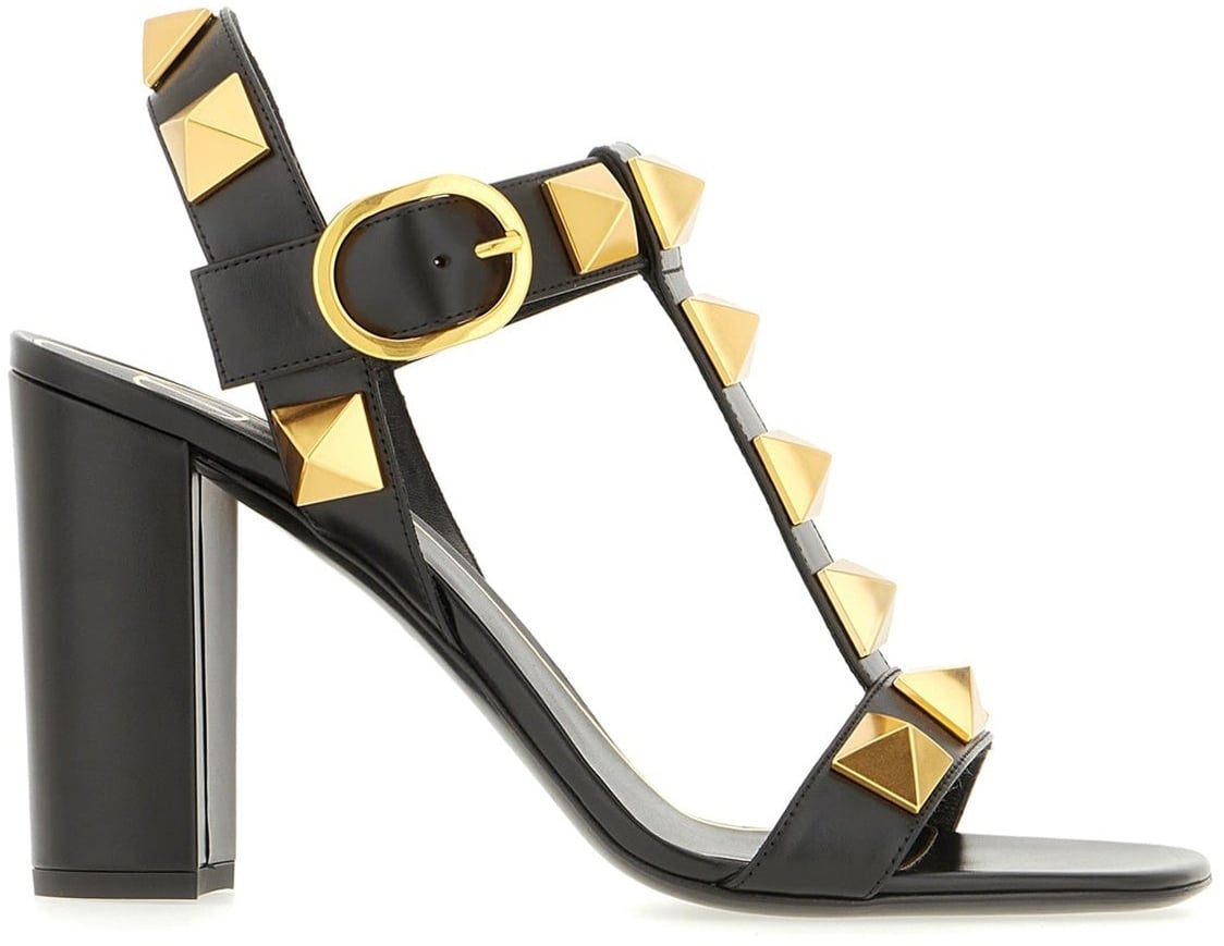 Valentino Valentino Garavani Roman Stud Sandals Zwart