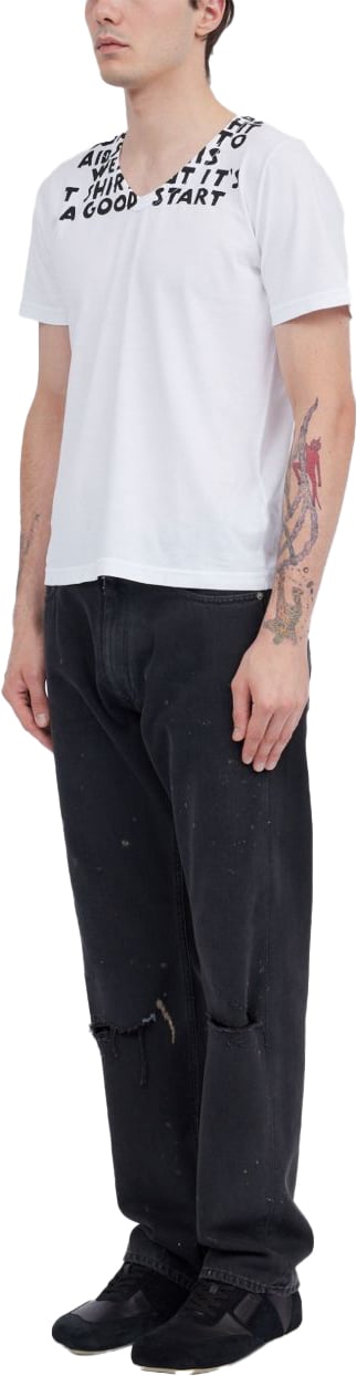 MM6 Maison Margiela T-Shirts And Polos White Wit
