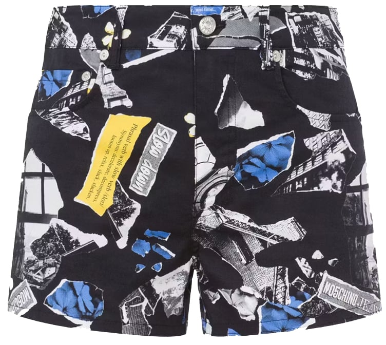Moschino Shorts Fantasia Nero Zwart