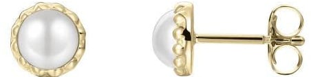 Gisser Jewels Gisser Jewels Oorbellen VGE063 14k Geelgoud met Parel Divers