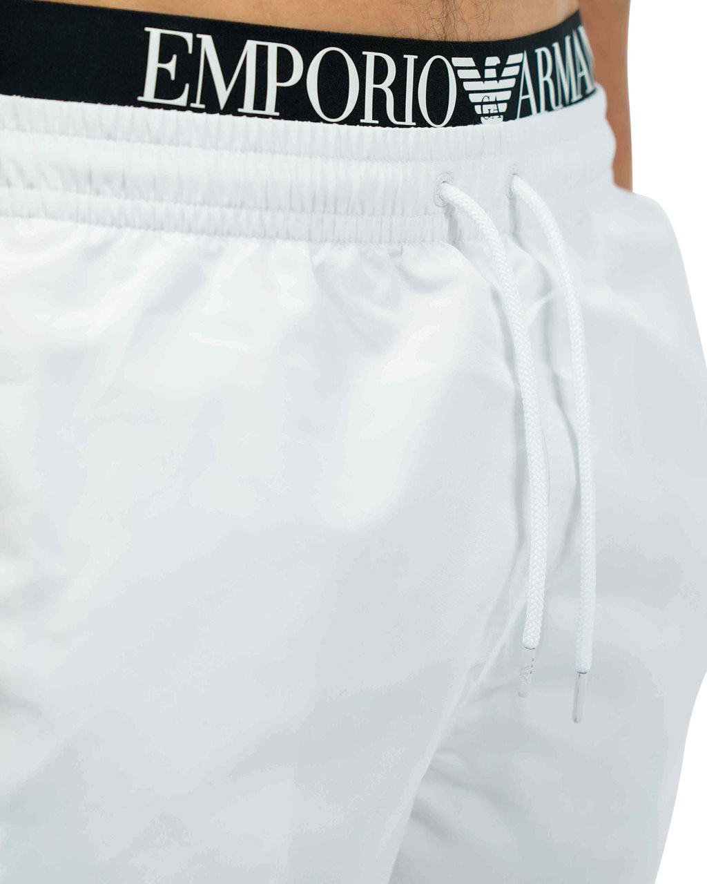 Emporio Armani Man Woven Boxer Beachwear Wit