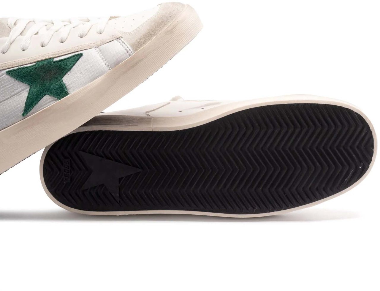 Golden Goose Sneakers Whitesilverblackgreen Wit