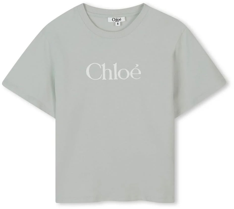 Chloé Weave Embroidered T-Shirt Groen
