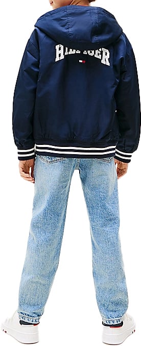 Tommy Hilfiger Hooded Graphic Bomber Blauw
