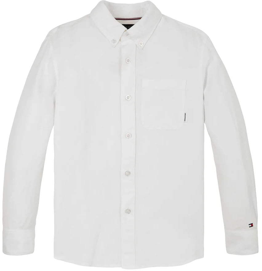 Tommy Hilfiger Linen Blend Relaxed Shirt Ls Wit