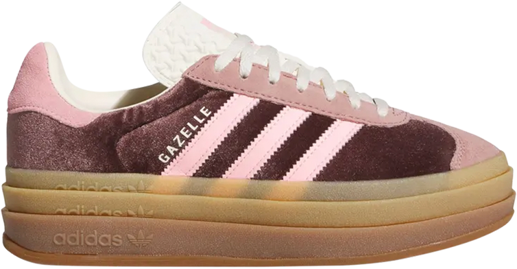 Adidas Adidas Gazelle Bold 'Shadow Brown Glow Pink Velvet' (Dames) Bruin