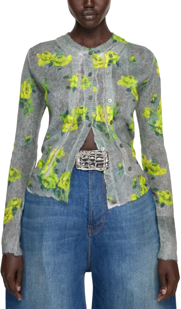 Acne Studios Longsleeve Top Grey/multi Grijs