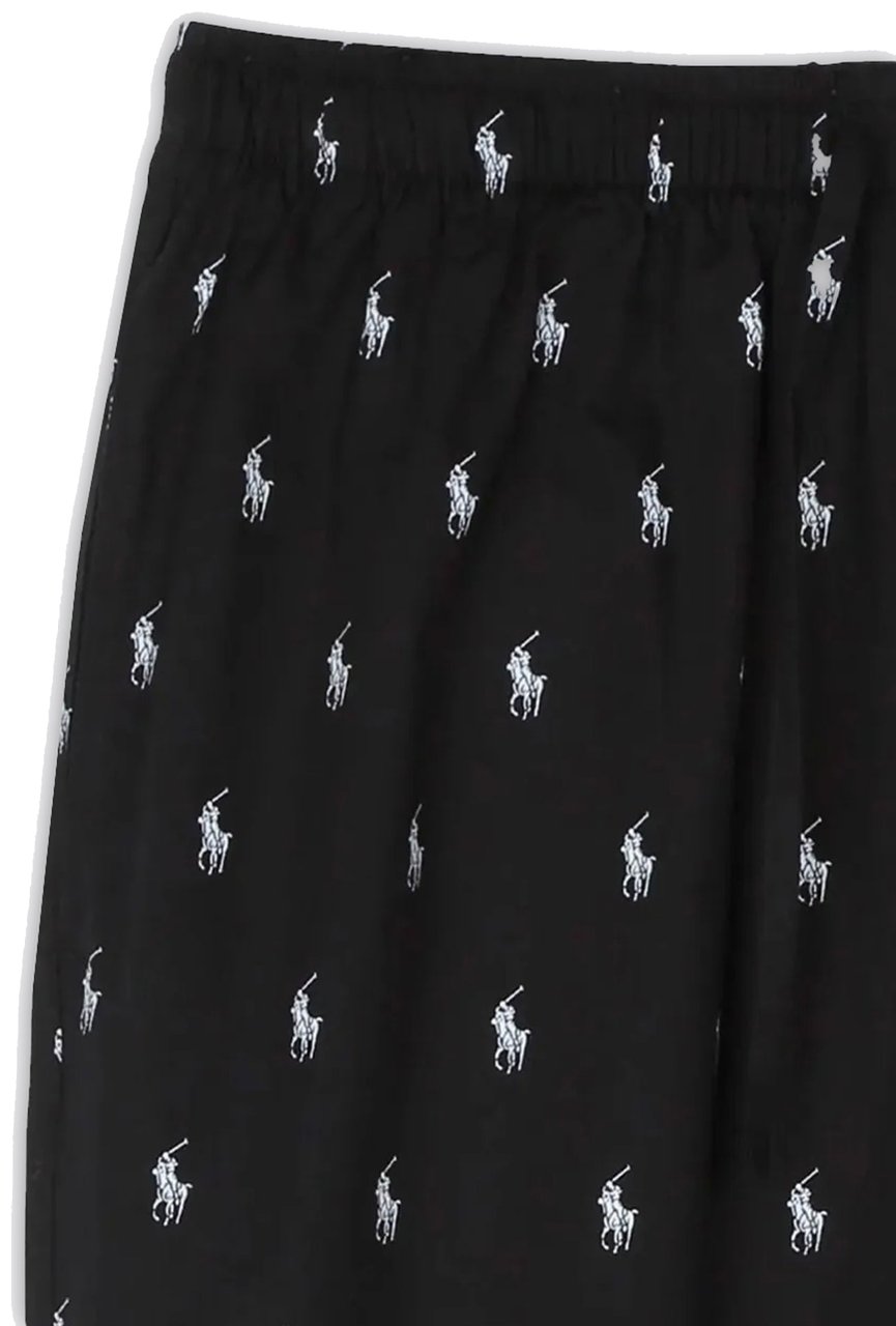 Ralph Lauren Pantalone Pj Multilogo Nero Zwart