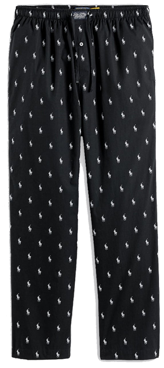Ralph Lauren Pantalone Pj Multilogo Nero Zwart