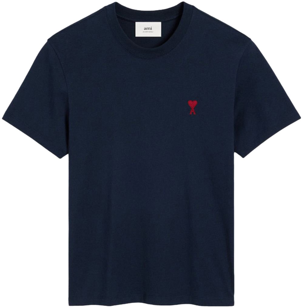 AMI Paris T-Shirts And Polos Blue Blauw
