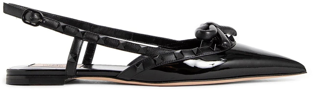 Valentino Valentino Black leather ballerinas Zwart
