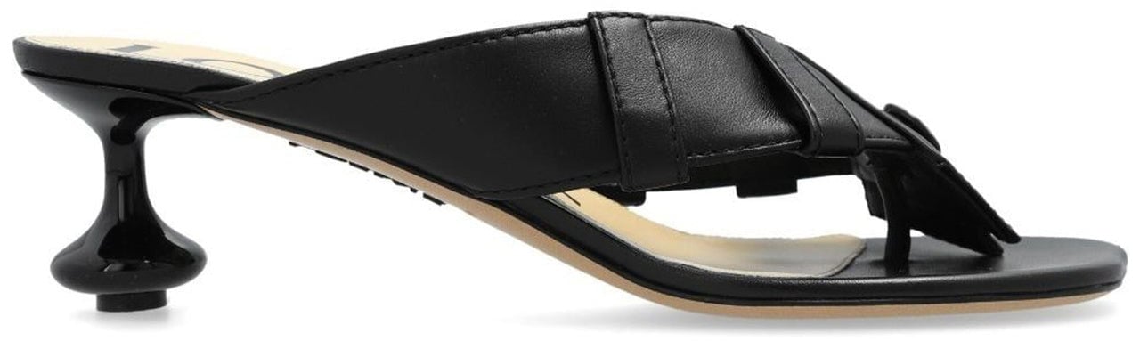 Loewe Loewe Toy Panta 45MM Leather Sandals Zwart