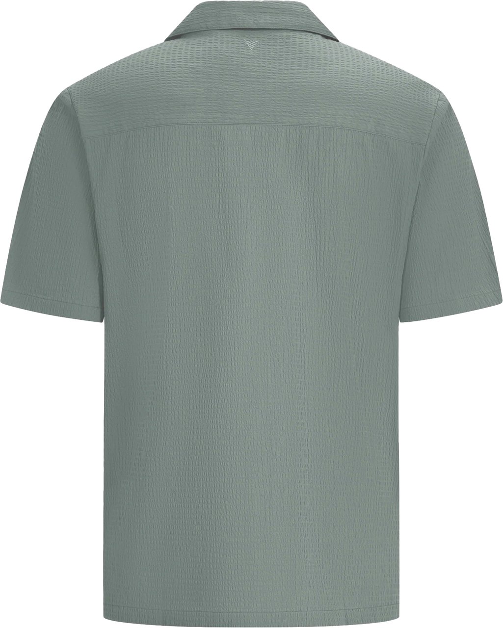 Pure Path Short Sleeve Seersucker Shirt Groen