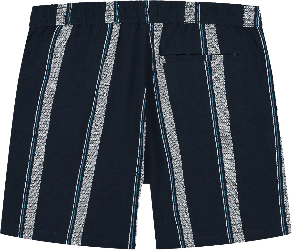 Pure Path Cuban Striped Shorts Blauw