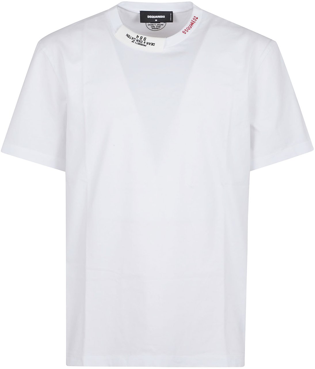 Dsquared2 regular fit tee Wit