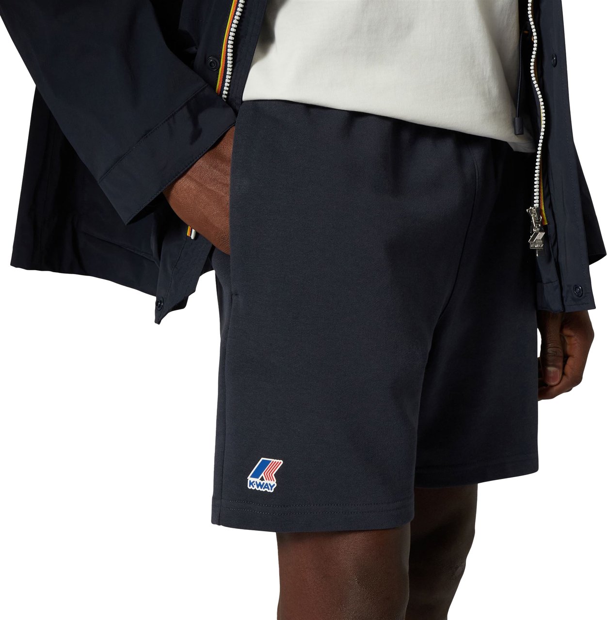 K-WAY Le Vrai Dorian Poly Cotton Blauw