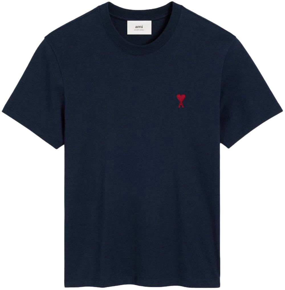 AMI Paris T-Shirts And Polos Blue Blauw