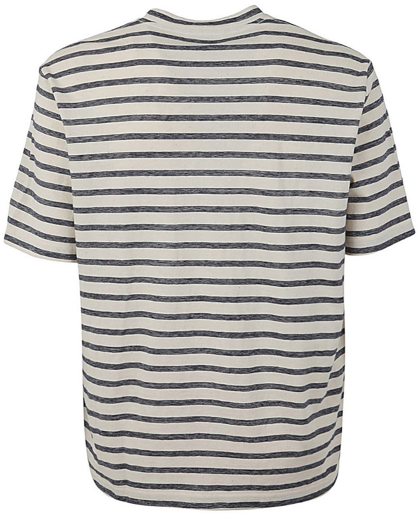 Lanvin T-shirt a righe ecru blu Divers