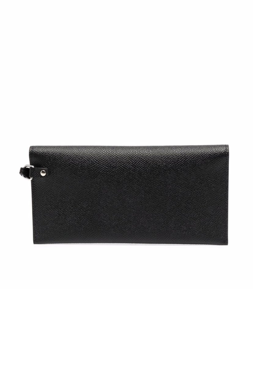 Maison Margiela Portacarte Nero con 4 punti cucitura Zwart
