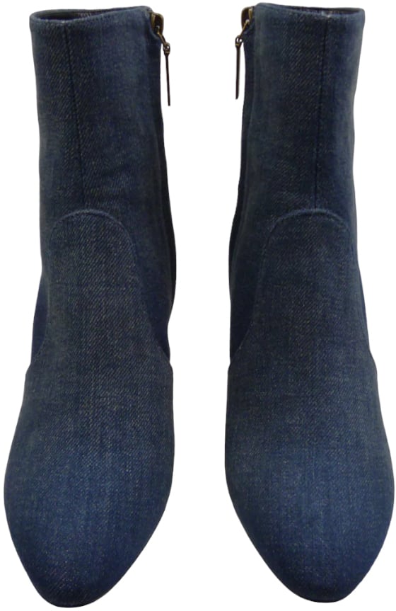 Saint Laurent Stivaletti in Denim Blu Blauw