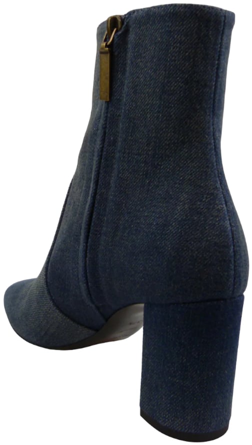 Saint Laurent Stivaletti in Denim Blu Blauw