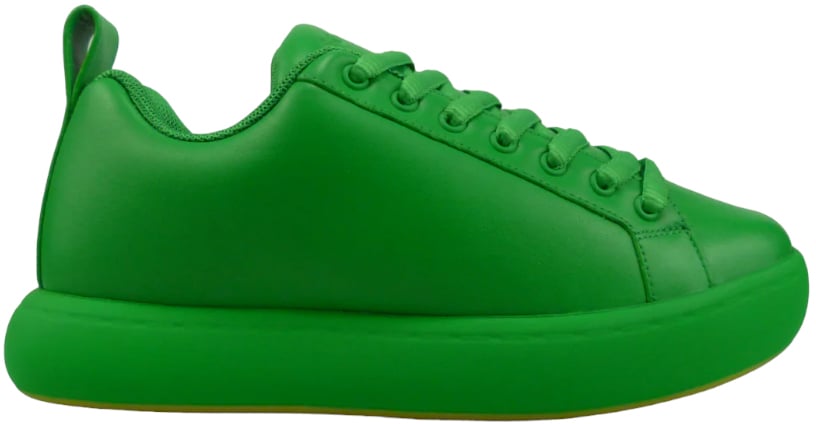 Bottega Veneta Sneakers verde in pelle Groen