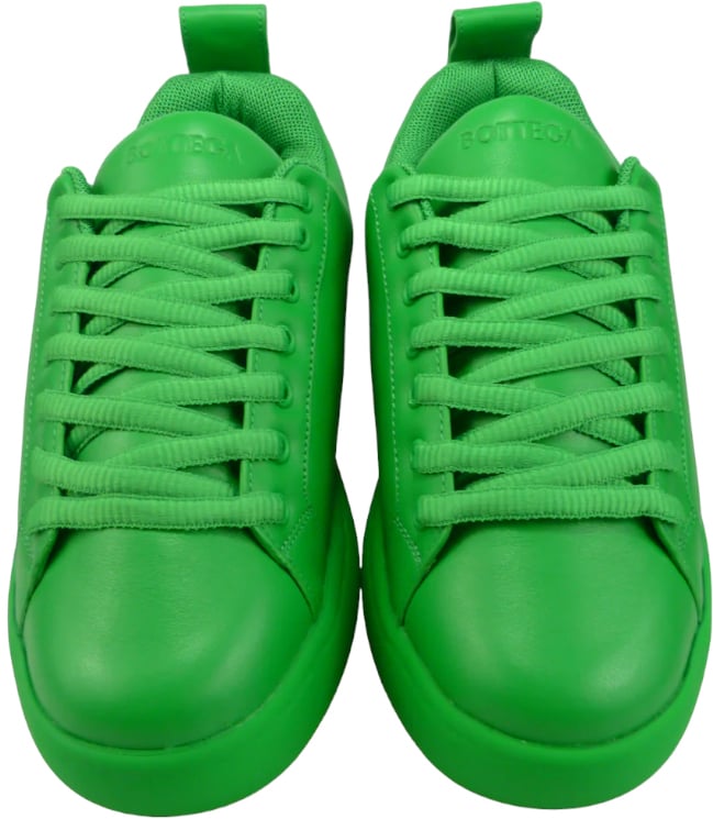 Bottega Veneta Sneakers verde in pelle Groen