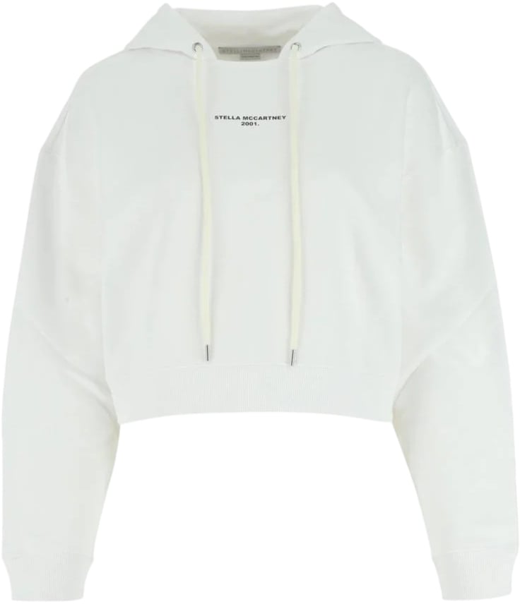 Stella McCartney Felpa bianca in cotone Wit