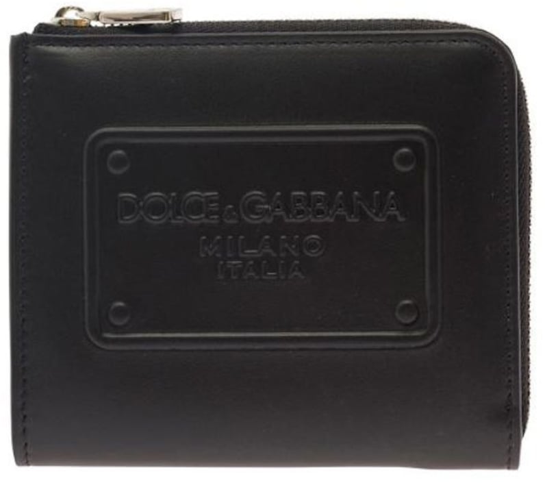 Dolce & Gabbana Portafoglio nero con zip Zwart