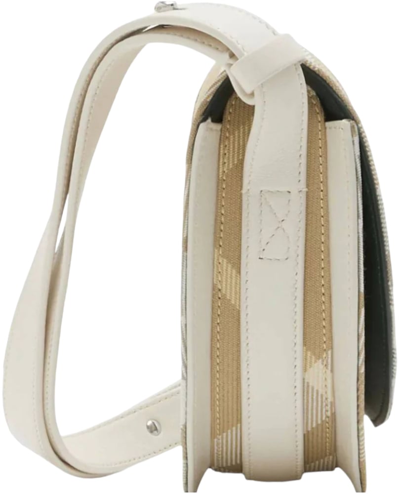 Burberry Borsa a tracolla Rocking Horse a quadri Beige