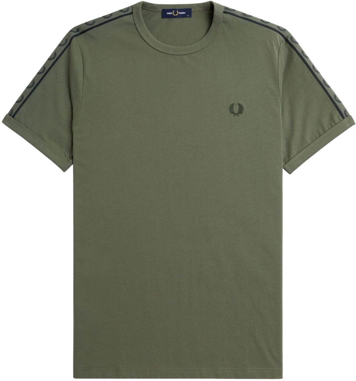 Fred Perry Fred Perry Contrast Tape Ringer  T-Shirt Groen