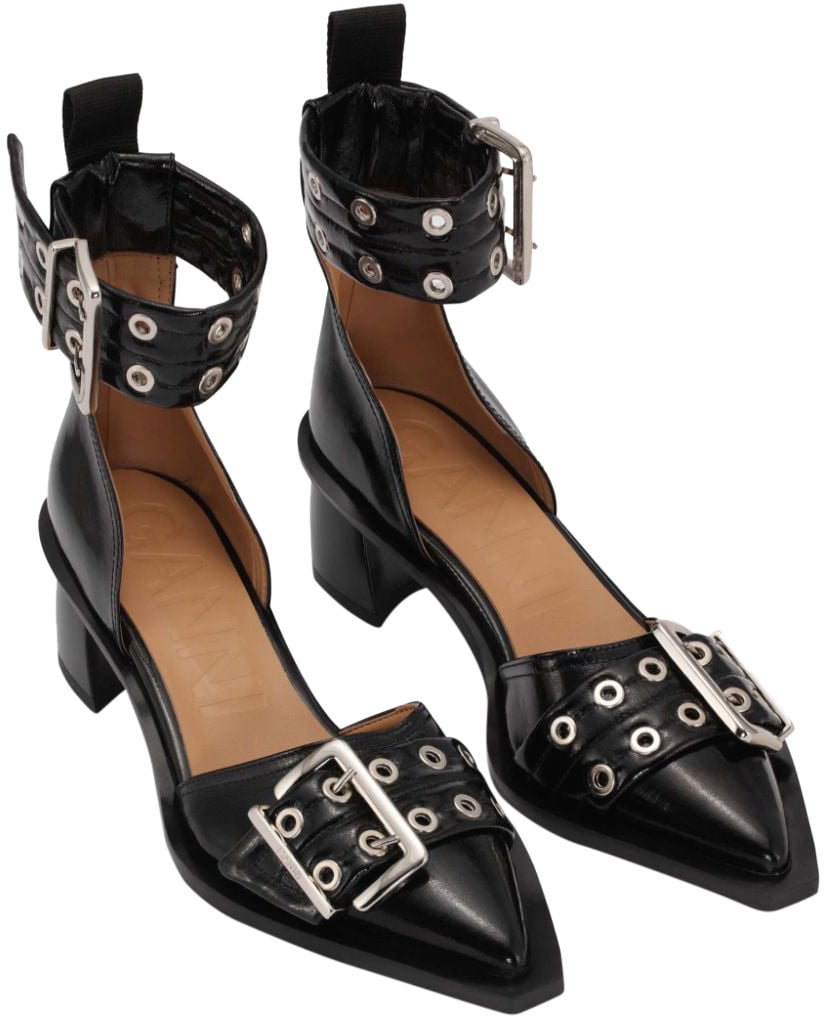 Ganni Flat Shoes Black Zwart