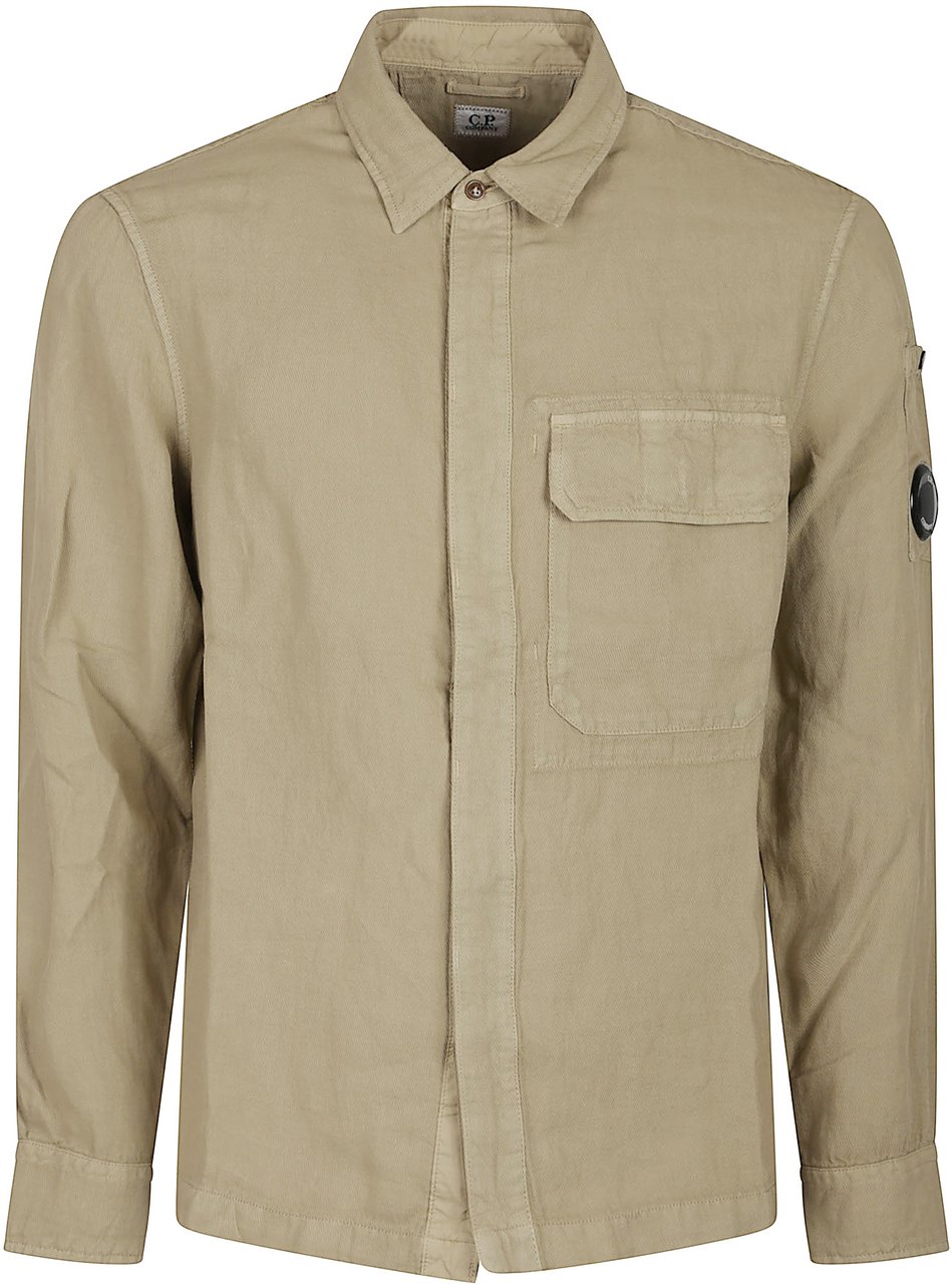 CP Company Lens Overshirt Brown Bruin