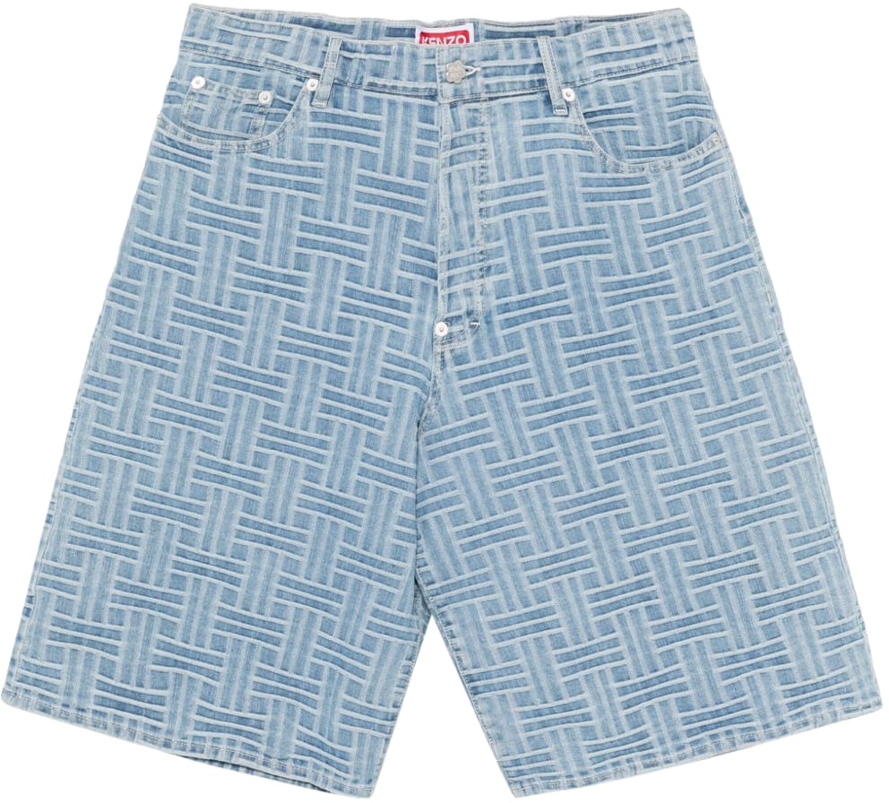 Kenzo Shorts Bleached Blue Blauw