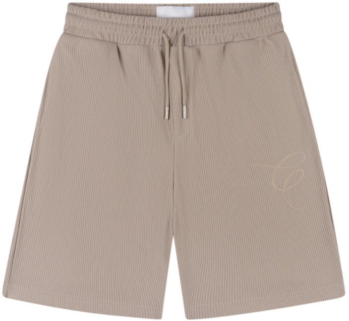 Croyez Croyez Ribbed Shorts Beige