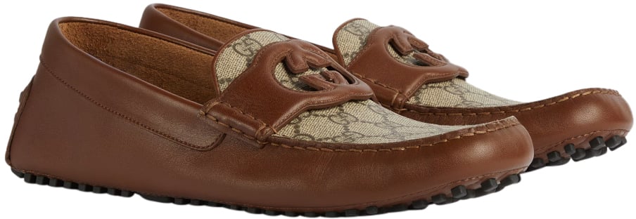 Gucci Mocassino Driver Uomo con Incrocio GG Bruin