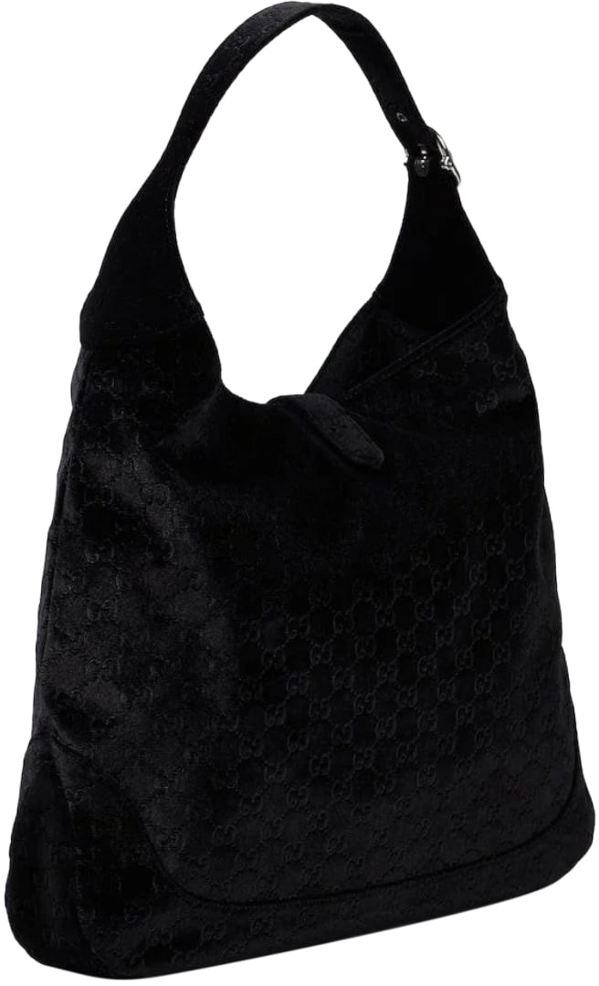 Gucci Borsa Jackie 1961 media in velluto Zwart